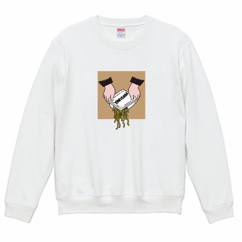 正念場を迎えたカップ焼きそば | スウェット ホワイト