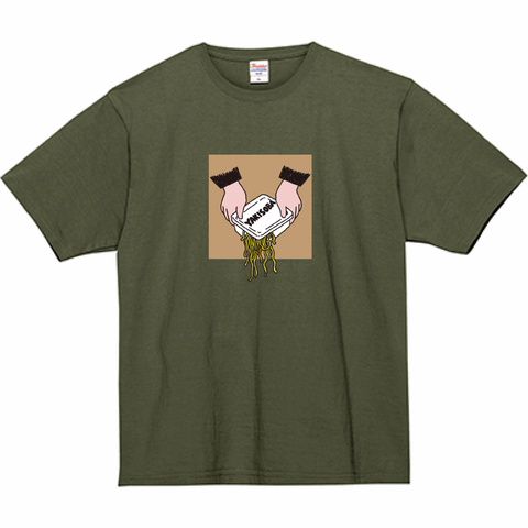 正念場を迎えたカップ焼きそば | Tシャツ アーミーグリーン