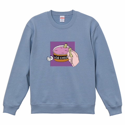 固いアイスに負けたスプーン | スウェット アシッドブルー