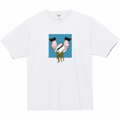 正念場を迎えたカップ焼きそば | Tシャツ ホワイト