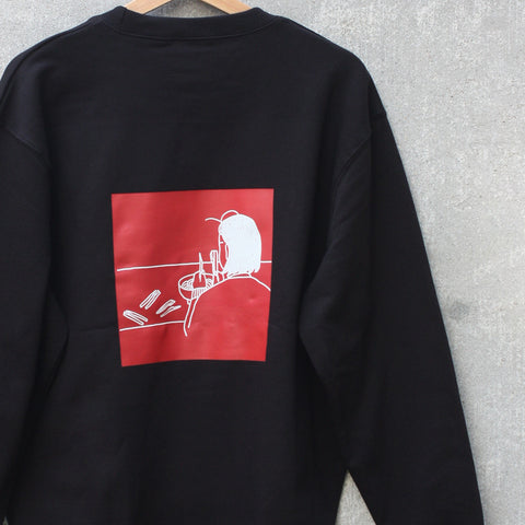 わりばし割るも何度も失敗する | スウェット ブラック