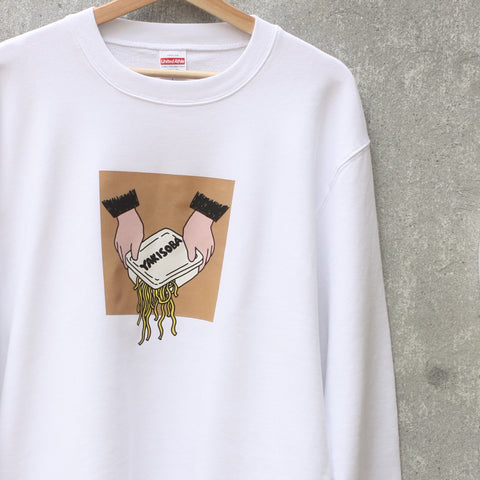 正念場を迎えたカップ焼きそば | スウェット ホワイト