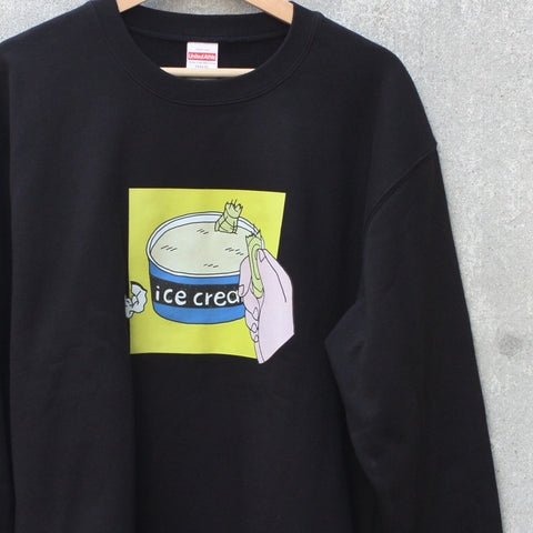 固いアイスに負けたスプーン | スウェット ブラック