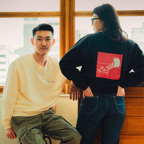 わりばし割るも何度も失敗する | スウェット ブラック