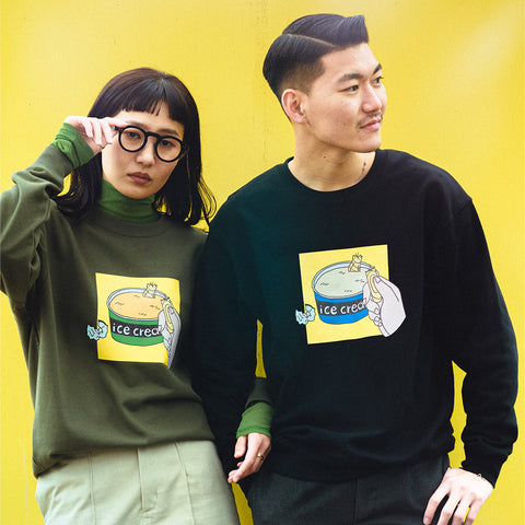 固いアイスに負けたスプーン | スウェット ブラック