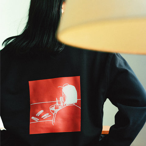 わりばし割るも何度も失敗する | スウェット ブラック