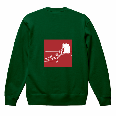 わりばし割るも何度も失敗する | スウェット アイビーグリーン