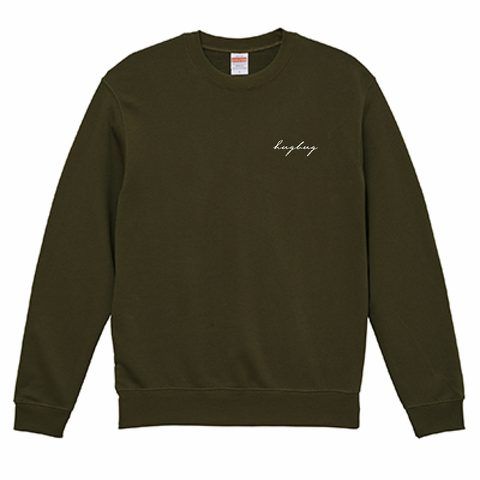 靴紐結んでたら鞄から中身出てきた | スウェット オリーブ