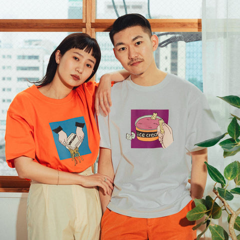 正念場を迎えたカップ焼きそば | Tシャツ オレンジ