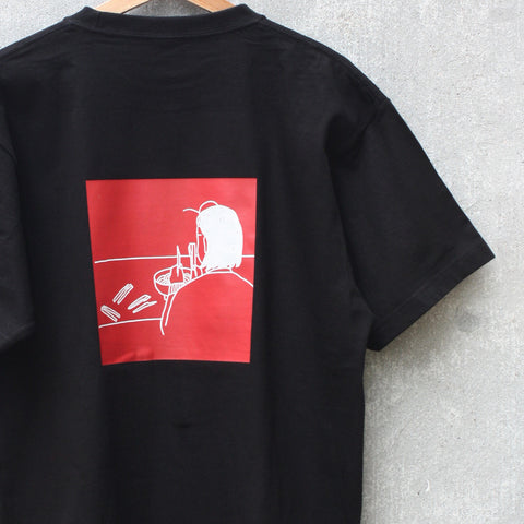 わりばし割るも何度も失敗する | Tシャツ ブラック