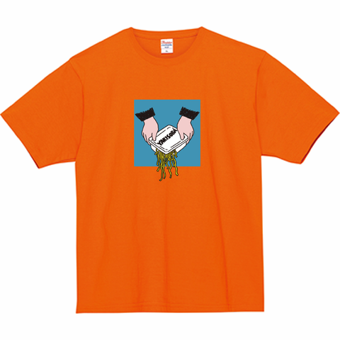 正念場を迎えたカップ焼きそば | Tシャツ オレンジ